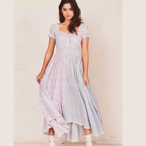 Ren Maxi Dress color BLUEBERRY DUST by LoveShackFancy size S BRAND NEW WITH TAG